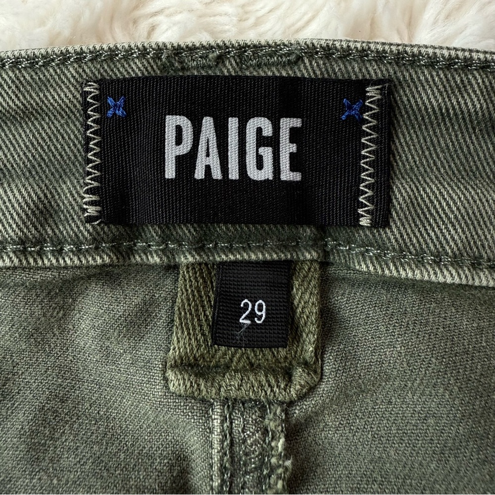 High-Rise Cindy Straight Leg Pants in Olive Green - Picture 13 of 14